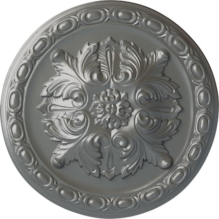 Ekena Millwork Stockport Ceiling Medallion, Hand-Painted Silver, 11 3/4"OD x 3/8"P CM12STSLS